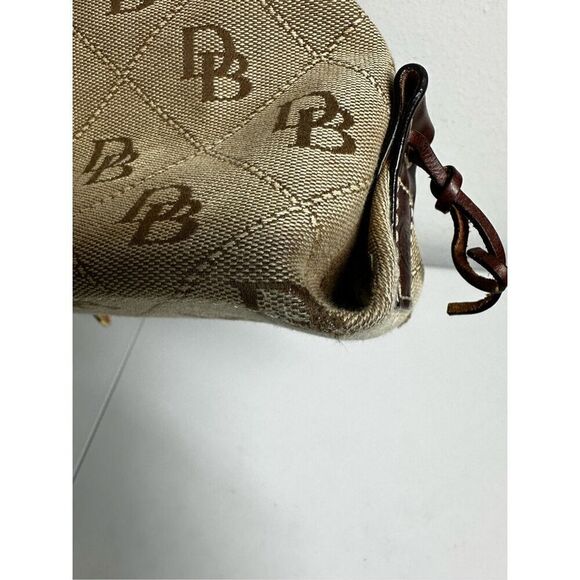 DOONEY & BOURKE SIGNATURE MONOGRAM BLACK GREY EAST/WEST SLOUCH SATCHEL BAG - Picture 6 of 16